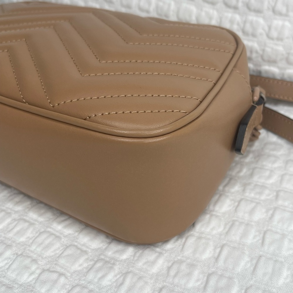 Gucci Small Marmont Chain Shoulder Bag - Monochrome Rose Beige (Limited Edition) - Picture 8 of 14